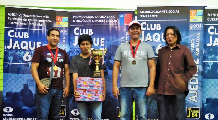 Sebastian Gutierrez ganó el 39° Torneo Open de Ajedrez Arica Parinacota 2018